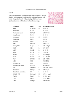 Case descriptions (RBC)