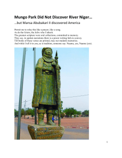 Mungo Park Did Not Discover River Niger&hellip;