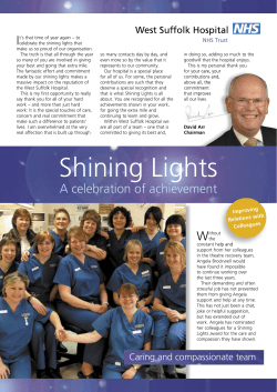shining lights - West Suffolk NHS Foundation Trust