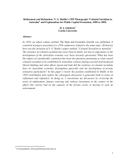 Colonial Socialism in Australia