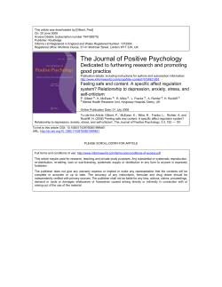The Journal of Positive Psychology