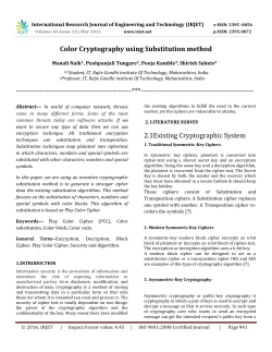 Color Cryptography using Substitution method