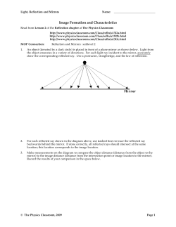 Image Formation and Characteristics