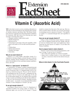 Vitamin C (Ascorbic Acid) - University of Tennessee Extension