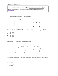 Objective 4: Measurement 1. Rectangle STUV is similar to rectangle