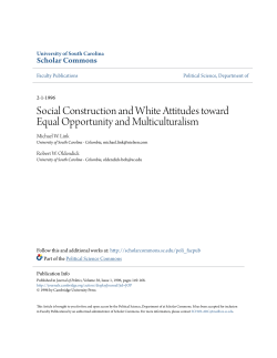 Social Construction and White Attitudes toward Equal Opportunity