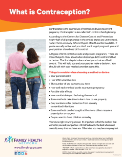 Contraception - Family Health Network