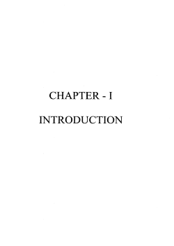 chapter - i introduction