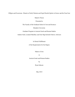 Effigies and Exorcisms: Rituals to Purify Patients and