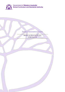 ATAR Year 11 sample assessment tasks - SCSA