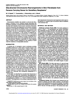 Site-directed Chromosome Rearrangements in Skin Fibroblasts from