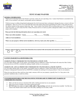 Tent/Canopy Installation Waiver - CCR Install