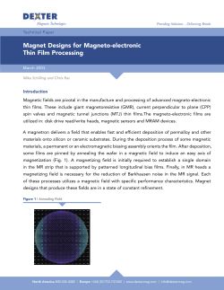 Magnet Designs for Magneto-electronic Thin