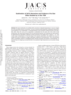 Sublimation of GeTe Nanowires and Evidence of Its Size Effect