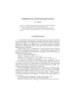SUBRINGS OF FINITE DIVISION RINGS G. P. WENE Abstract. We