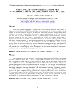 MODAL PARAMETERS OF THE HUMAN HAND