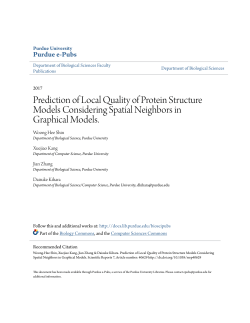 Prediction of Local Quality of Protein Structure - Purdue e-Pubs
