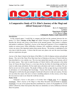A Comparative Study of T.S. Eliot`s Journey of the Magi and Alfred