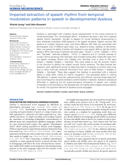 Impaired extraction of speech rhythm from temporal