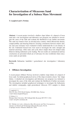 Characterization of Micaceous Sand for