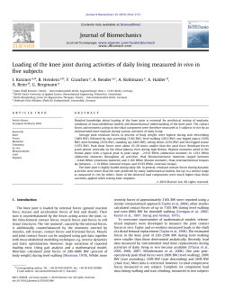 Loading of the knee joint during activities of daily living measured in