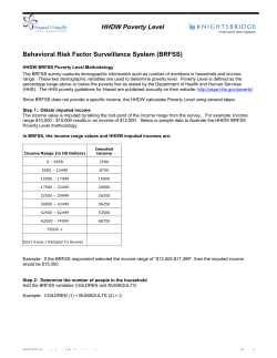 to access Poverty Level Methodology
