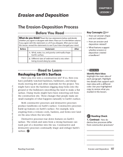 Erosion and Deposition