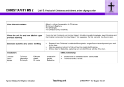 CHRISTIANITY KS 2 Unit 6 - Meetings, agendas and minutes