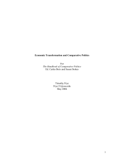 Economic Transformation and Comparative Politics