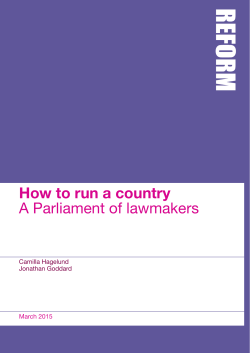 How to run a country A Parliament of lawmakers
