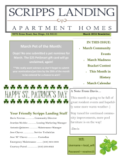 March 2016 Newsletter