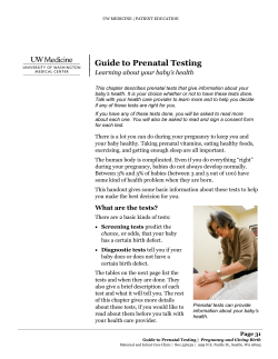 Guide to Prenatal Testing