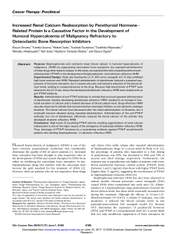 Increased Renal Calcium Reabsorption by Parathyroid Hormone