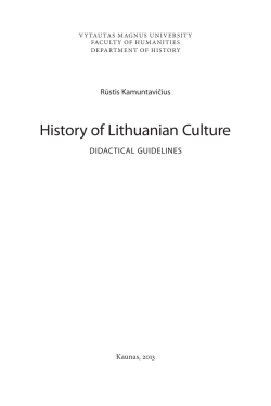 History of Lithuanian Culture