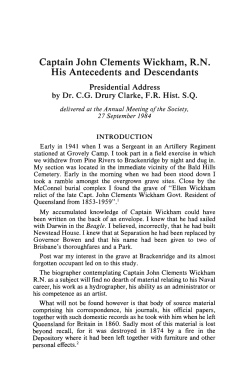 Captain John Clements Wickham, RN His Antecedents