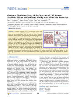 Computer Simulation Study of the Structure of LiCl Aqueous Solutions