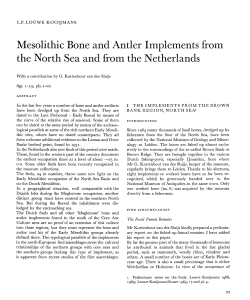 Mesolithic Bone and Antler Implements from the North Sea and from