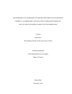 MEASUREMENT OF AGREEMENT OF RESTING METABOLIC