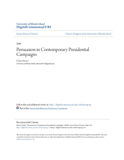 Persuasion in Contemporary Presidential Campaigns