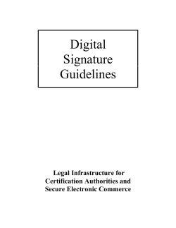 Digital Signature Guidelines