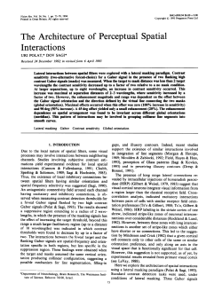 The Architecture of Perceptual Spatial Interactions