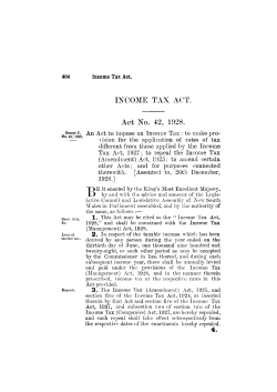 Income Tax Act 1928