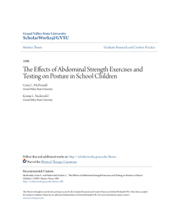 The Effects of Abdominal Strength Exercises and Testing on Posture