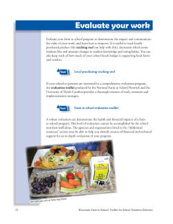 Farm to School Evaluation Toolkit - Center for Integrated Agricultural