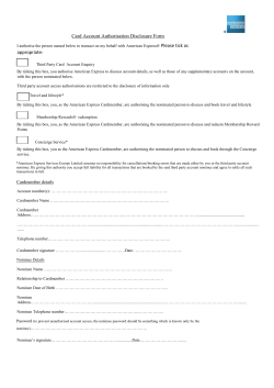 Third Party Authorisation Form for Consumer