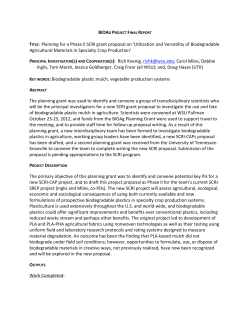 TITLE: Planning for a Phase II SCRI grant proposal on `Utilization