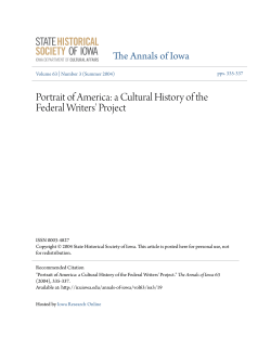 Portrait of America: a Cultural History of the Federal Writers` Project