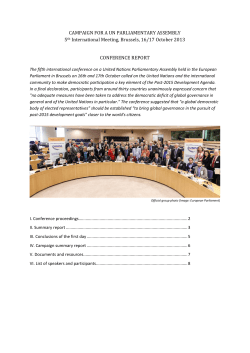 CAMPAIGN FOR A UN PARLIAMENTARY ASSEMBLY 5th