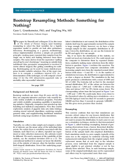 Bootstrap Resampling Methods: Something for Nothing?