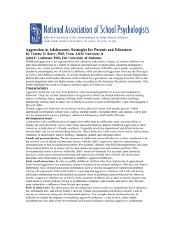 Aggression in Adolescents: Strategies for Parents and Educators